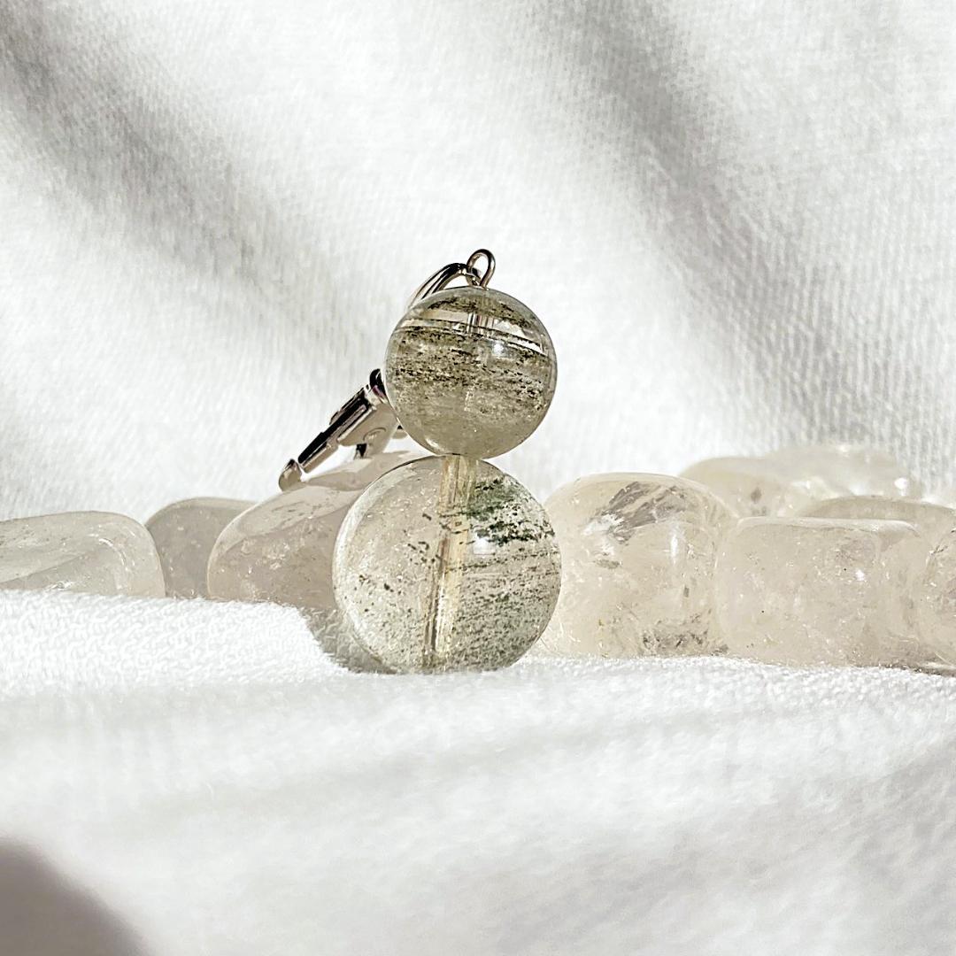 【運気を上げたい！】ひょうたん型 グリーンファントム バックチャーム