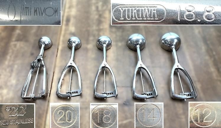 ユキワ アイスディッシャー×7 他×1 ＋ ゼロール アイスクリームスクープ×1