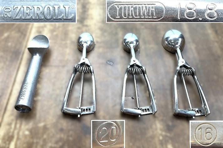 ユキワ アイスディッシャー×7 他×1 ＋ ゼロール アイスクリームスクープ×1