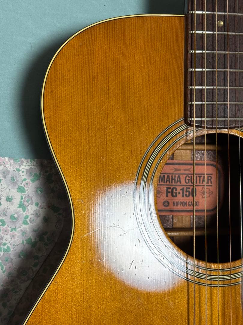 '68年製❗️YAMAHAヤマハ FG150赤ラベル　横ロゴ　釣鐘カバー　調整済‼️