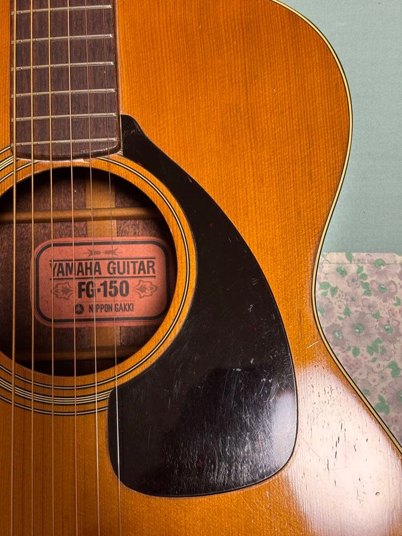 '68年製❗️YAMAHAヤマハ FG150赤ラベル　横ロゴ　釣鐘カバー　調整済‼️