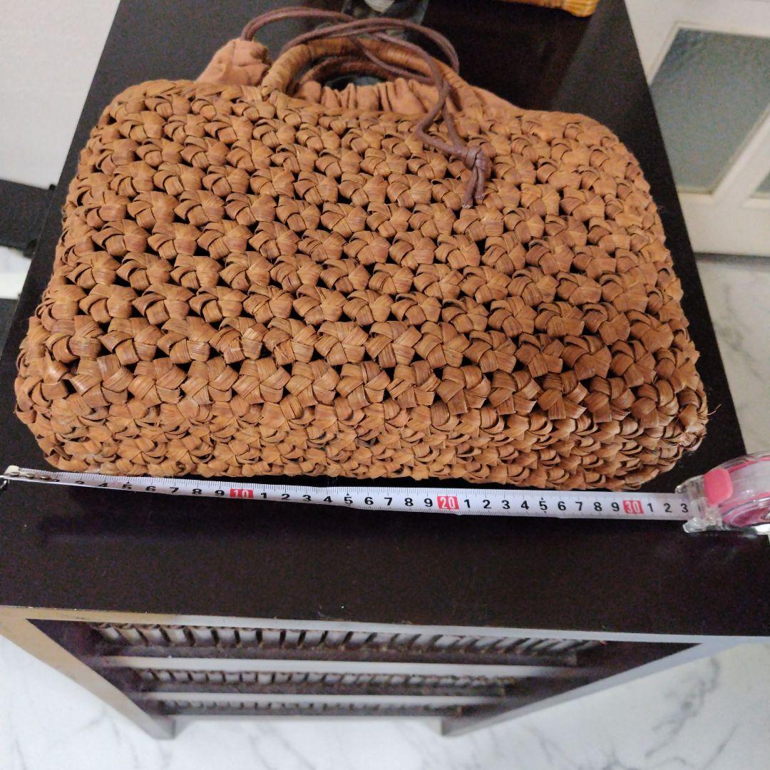山葡萄　六角花編み籠　着物