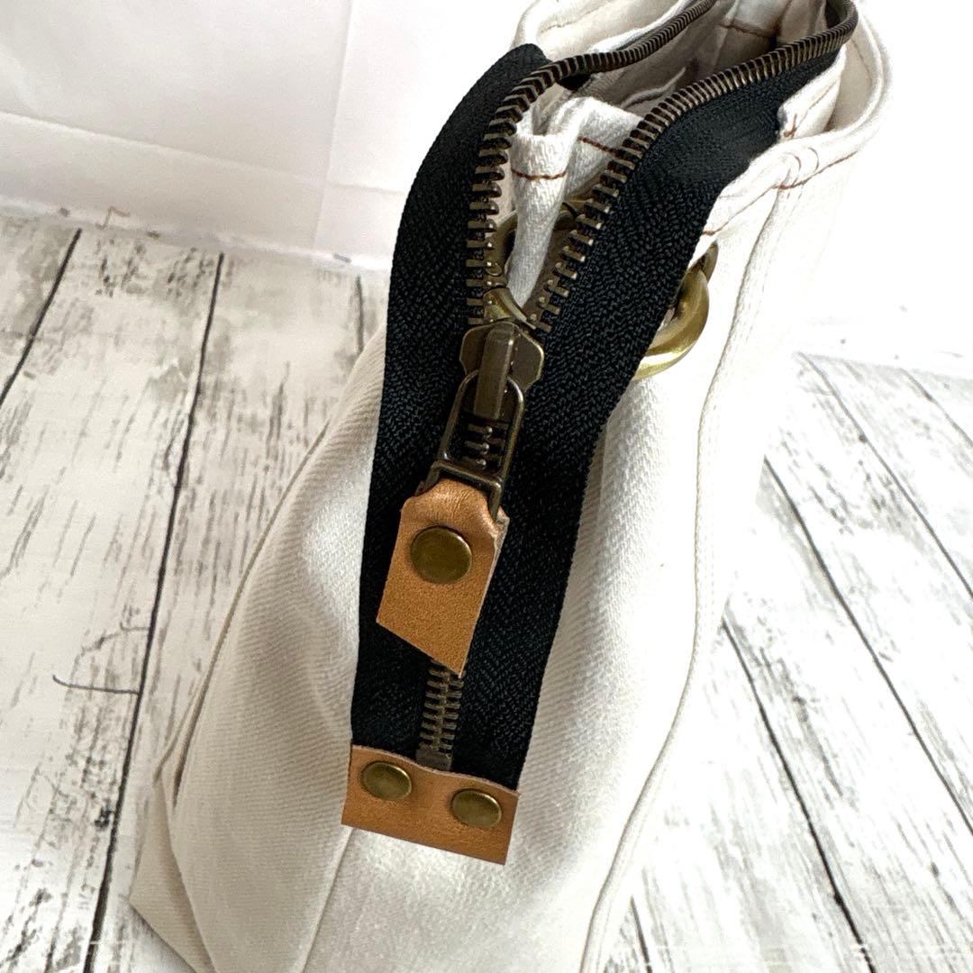 デニムリメイクワンハンドルバック　ショルダーバッグ　❤️ホワイトデニム