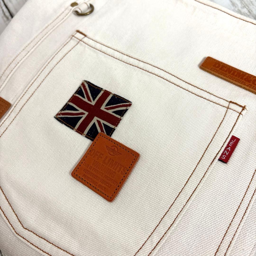 デニムリメイクワンハンドルバック　ショルダーバッグ　❤️ホワイトデニム