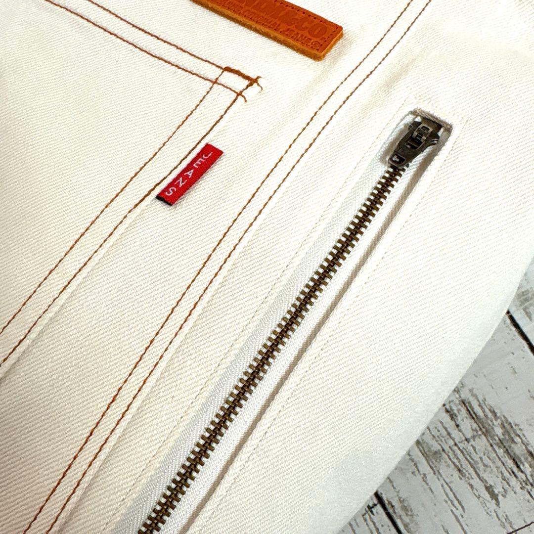 デニムリメイクワンハンドルバック　ショルダーバッグ　❤️ホワイトデニム