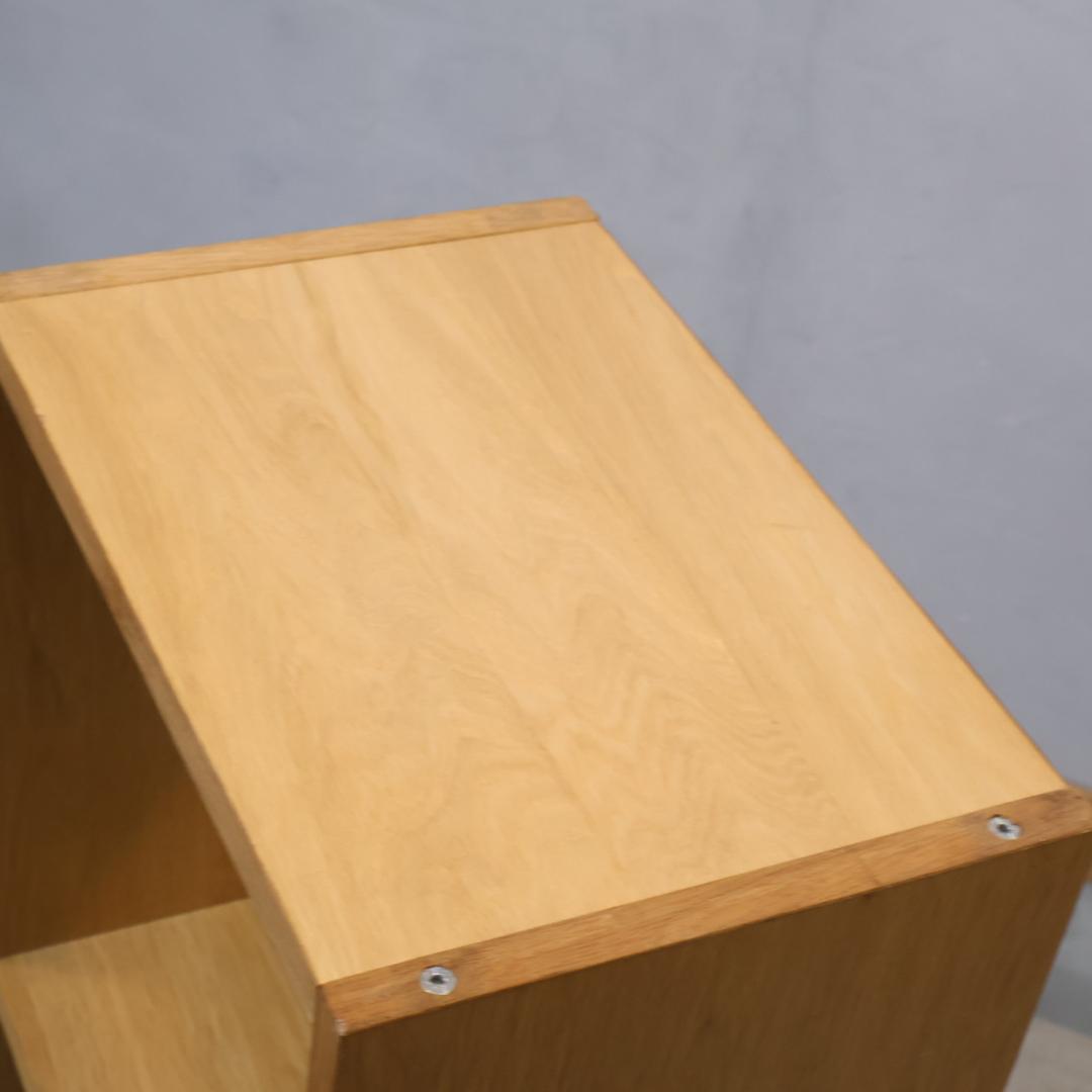 無印良品 MUJI オーク材 スタッキングシェルフ 3段・1列 引出し付シェルフ