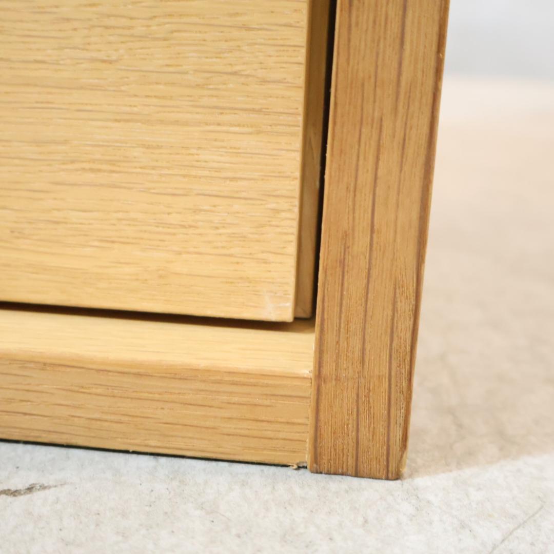 無印良品 MUJI オーク材 スタッキングシェルフ 3段・1列 引出し付シェルフ