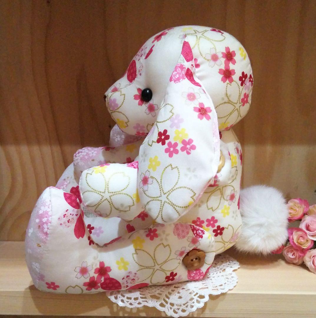 霞桜ちゃん でかでか親うさ ロップイヤー うさぎ ハンドメイド ぬいぐるみ