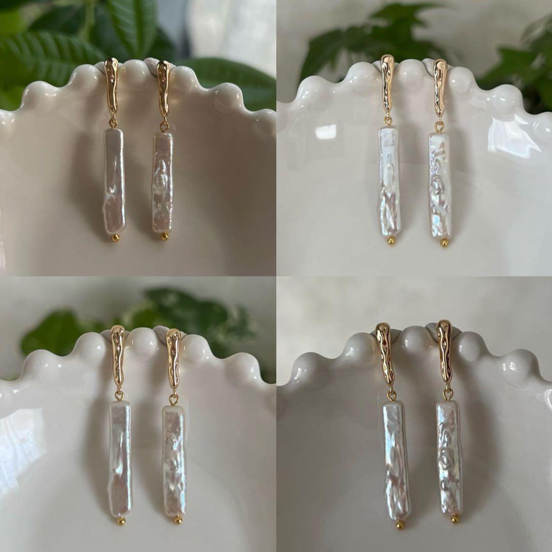 レーガ様 リクエスト 6点 まとめ商品　淡水ピアス　バロックパールピアス