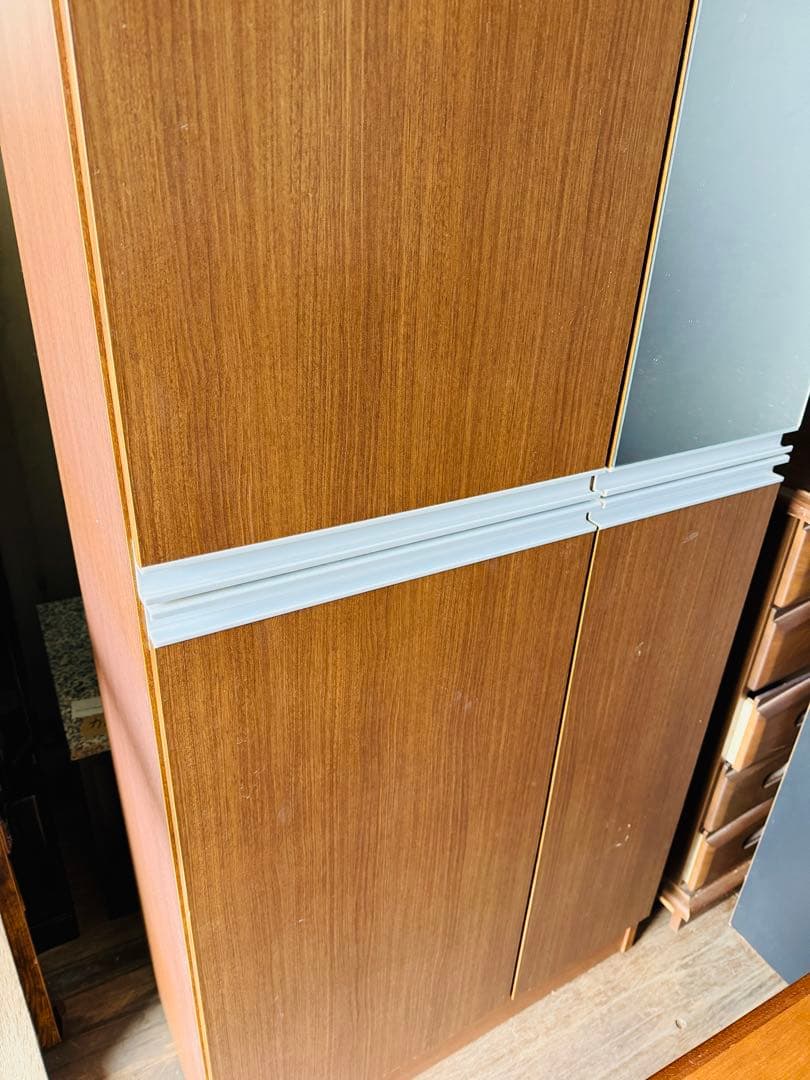 福岡発 組み立てたまま 下駄箱 収納庫 保管庫 ラック 木製 コーナー 本棚