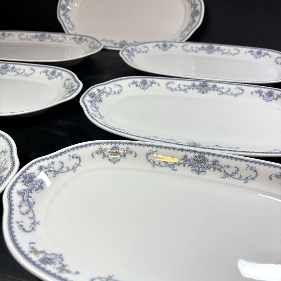 【未使用】　ノリタケ　楕円　長皿　7枚　送料無料