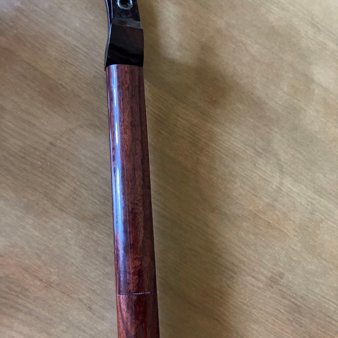 紅木三味線　金細　綾杉胴