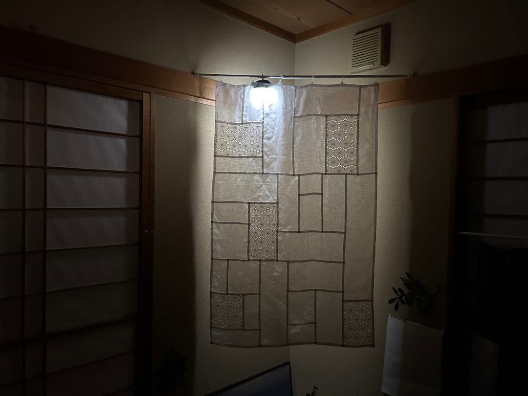 「ベルギーの白麻と花の穴刺繍」ポジャギ