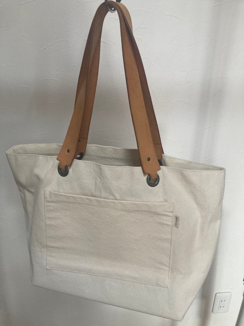 島藍農園 simaai 帆布 トートバッグ 藍染 牛革持ち手