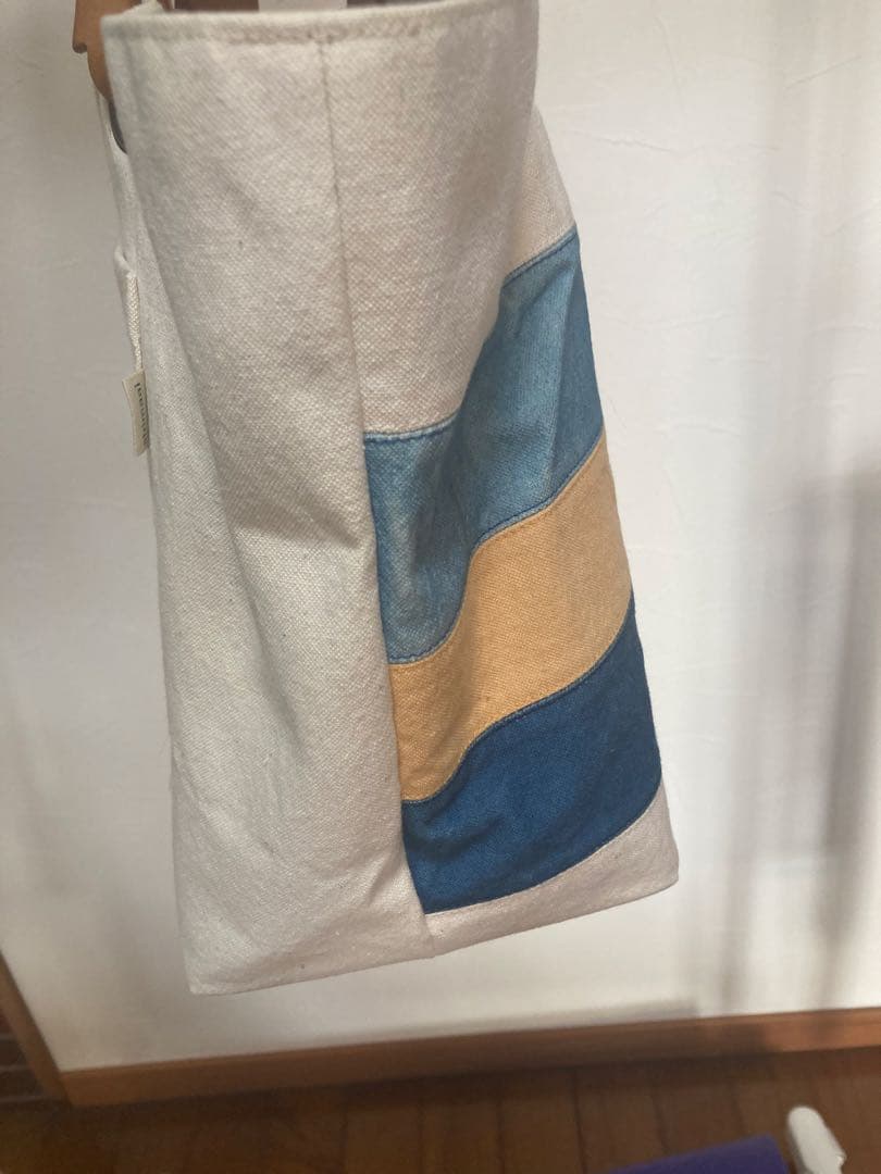 島藍農園 simaai 帆布 トートバッグ 藍染 牛革持ち手