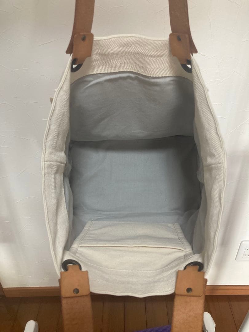 島藍農園 simaai 帆布 トートバッグ 藍染 牛革持ち手