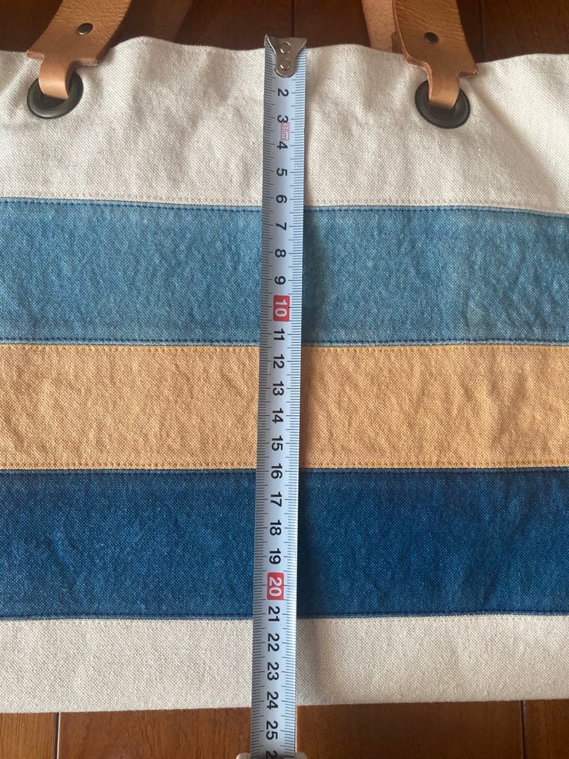 島藍農園 simaai 帆布 トートバッグ 藍染 牛革持ち手