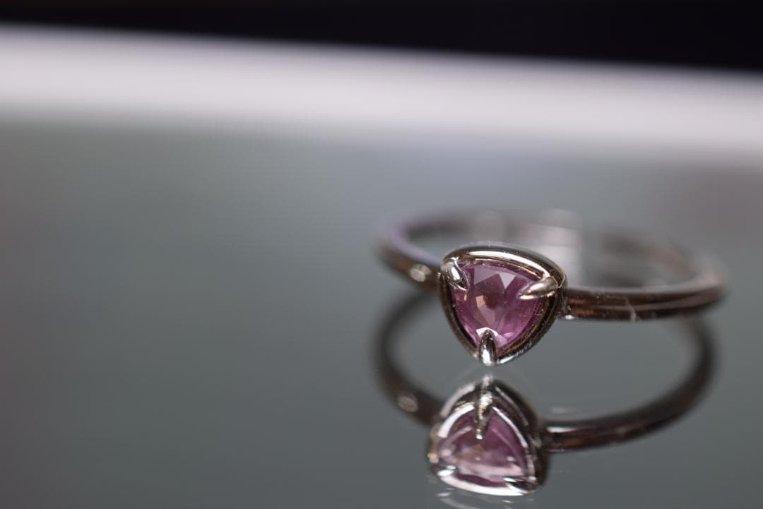 RG10-174 シルバー 非加熱 京藤色 スピネル リング ミャンマー産 指輪