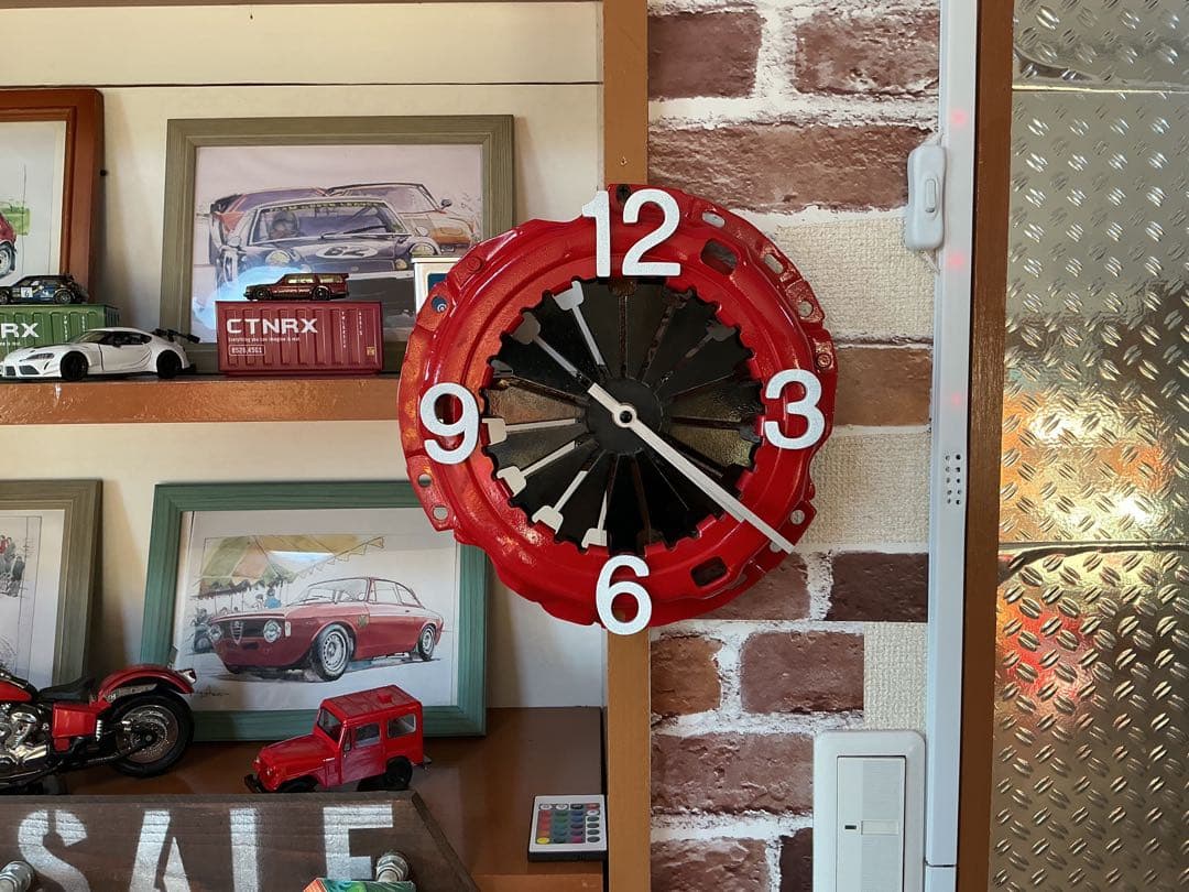 オシャレなクラッチプレート デザイン 壁掛け時計 アンティーク調