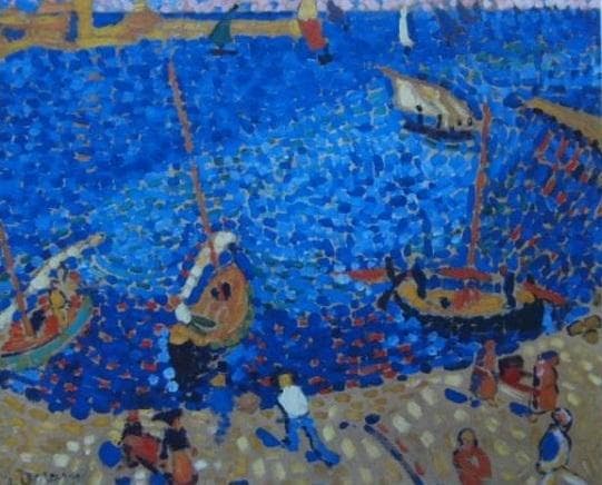 アンドレ・ドラン、コリウールの舟、希少画集画、新品高級額、額装付