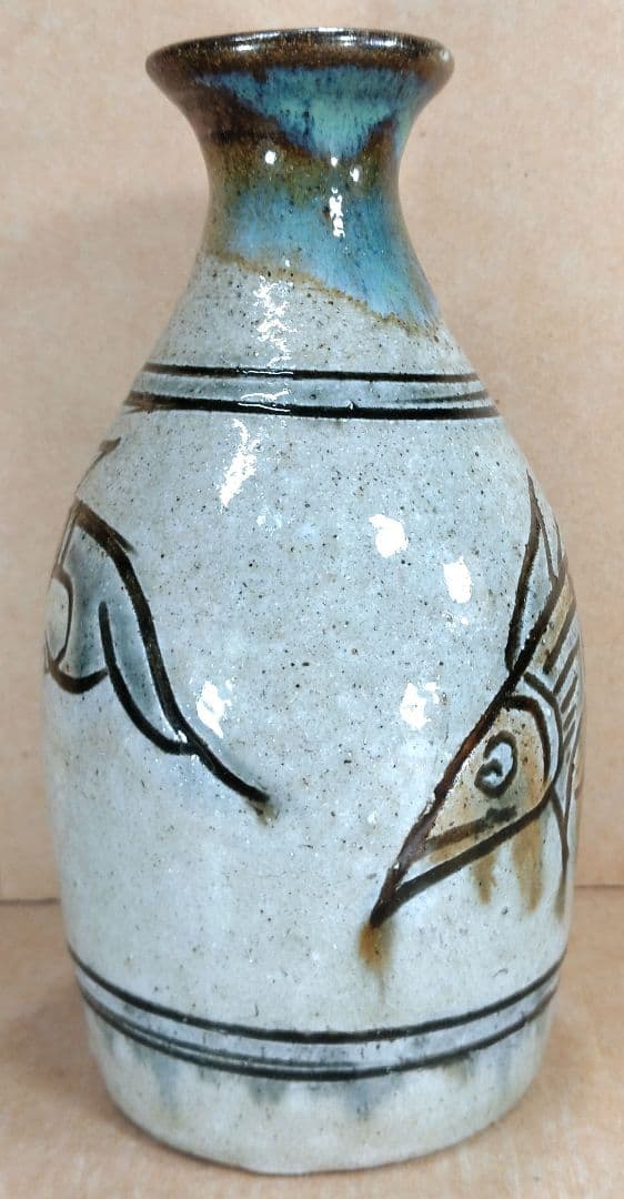 【本物保証】金城次郎 壷屋焼 徳利 共箱 栞 人間国宝 壺屋焼 徳利 美品