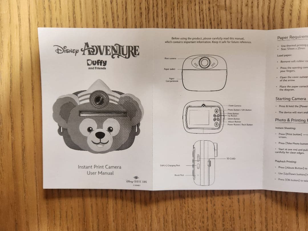 Duffy インスタントプリントカメラ★DCLディズニーアドベンチャー★