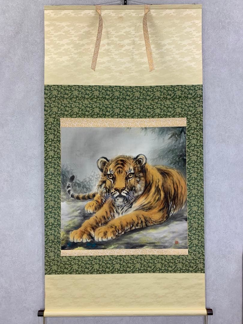 掛軸　蘭桂　猛虎　共箱