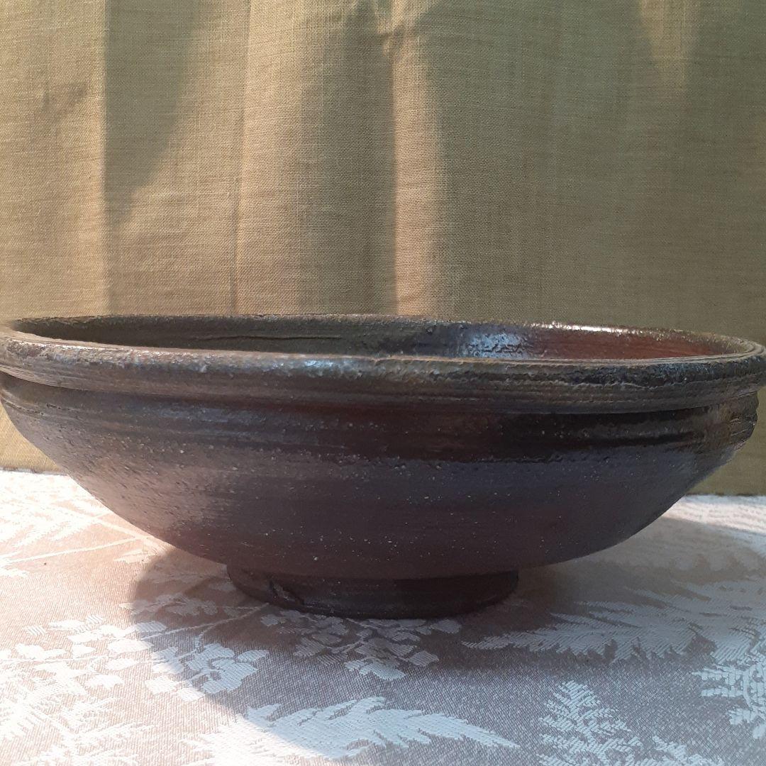 故、石田陶春　作　丹波焼締深鉢