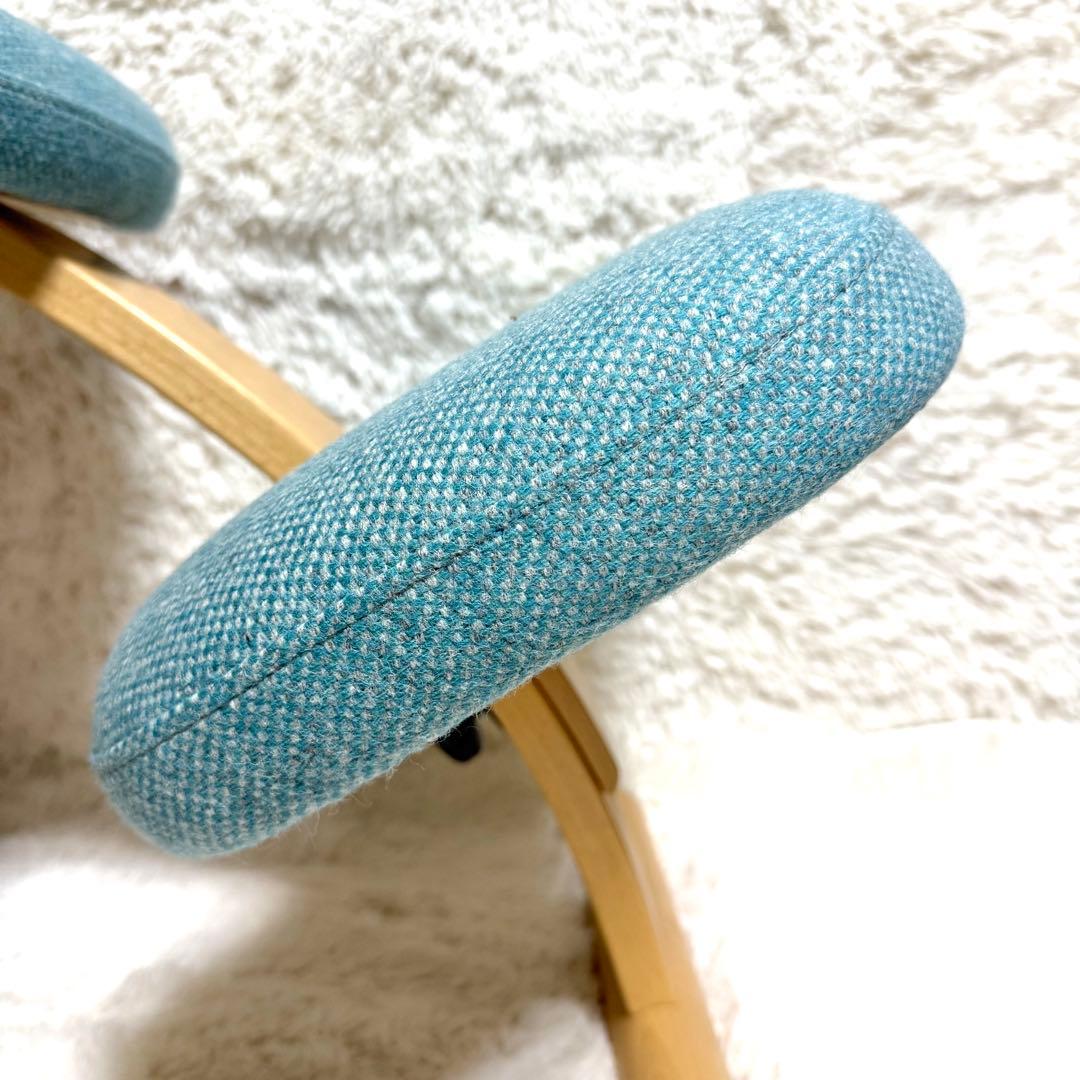 【美品】バランスチェア イージー balans Easy ライトブルー　リボ