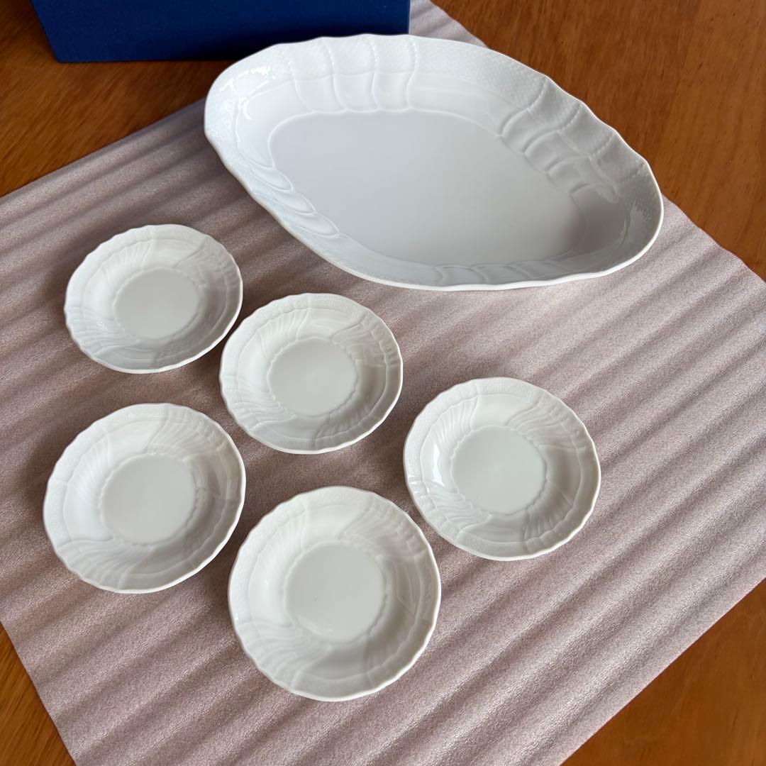 リチャードジノリ ベッキオホワイト 豆皿5枚&ひし形ディッシュ セット