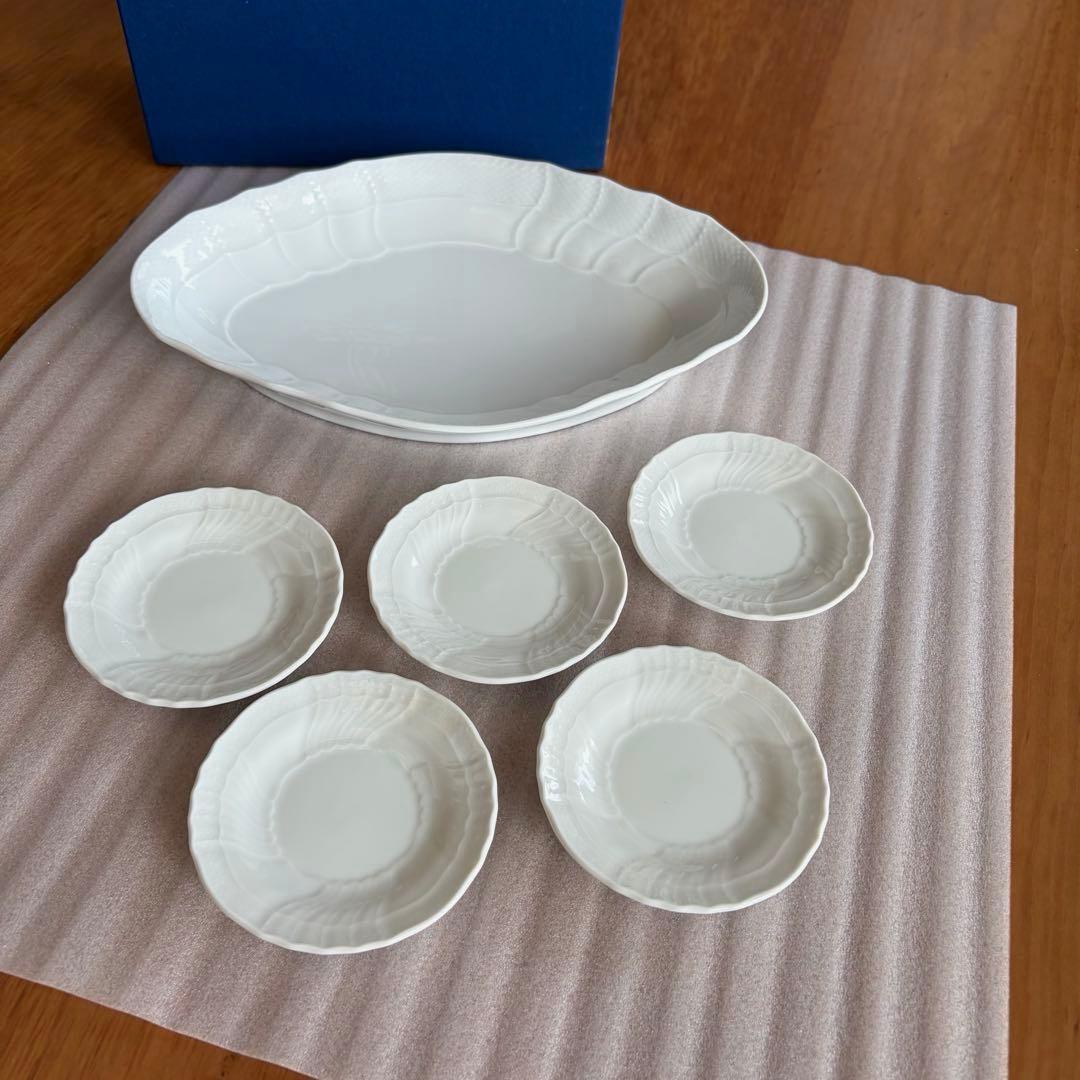 リチャードジノリ ベッキオホワイト 豆皿5枚&ひし形ディッシュ セット