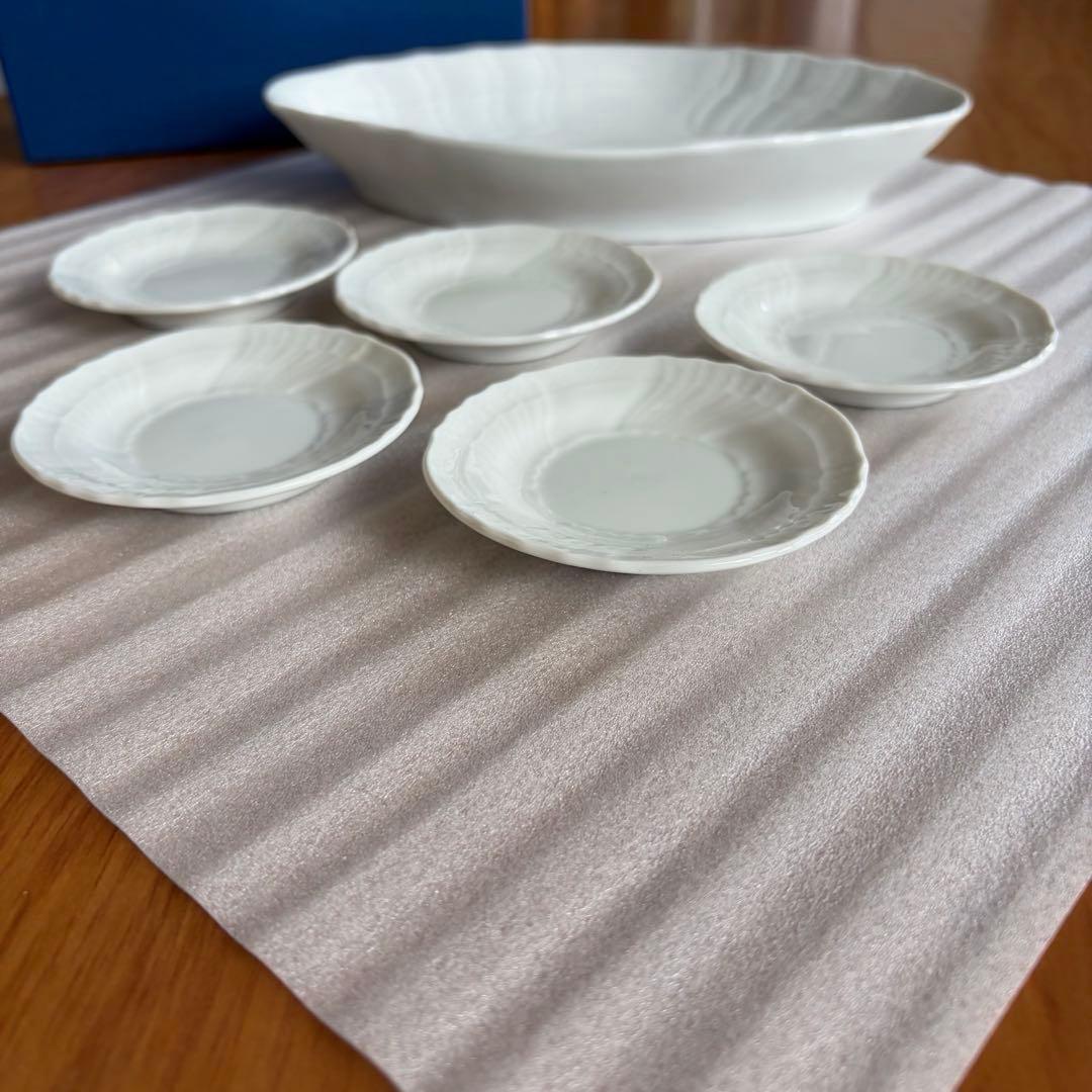 リチャードジノリ ベッキオホワイト 豆皿5枚&ひし形ディッシュ セット