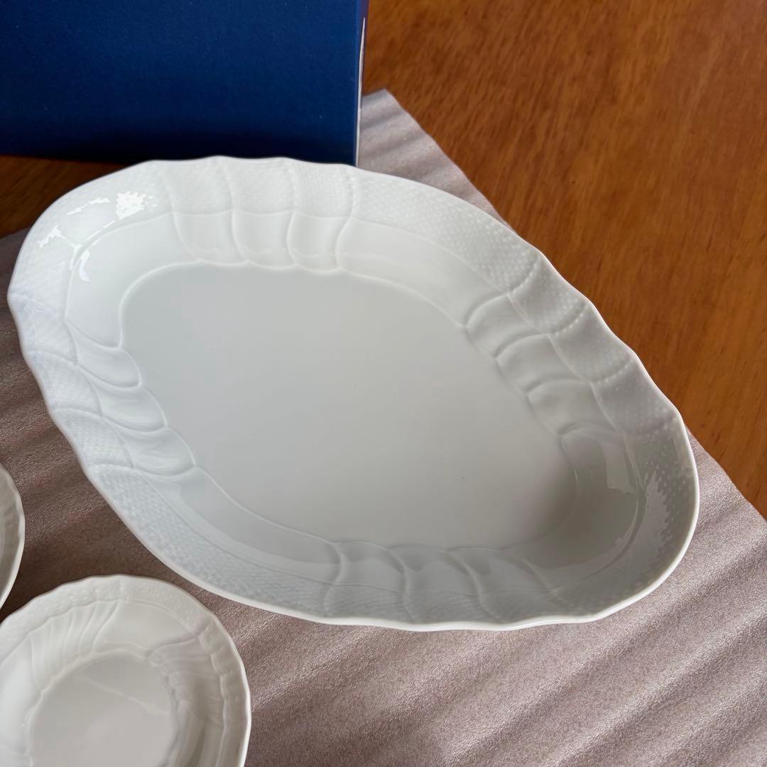 リチャードジノリ ベッキオホワイト 豆皿5枚&ひし形ディッシュ セット