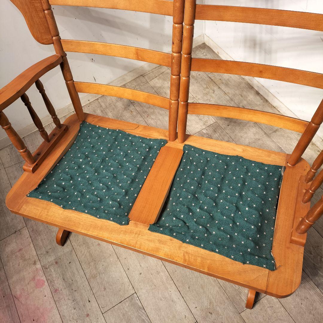 M♦希少　グライダーロッキングチェア　英国　 2人掛け　アメリカンカントリー