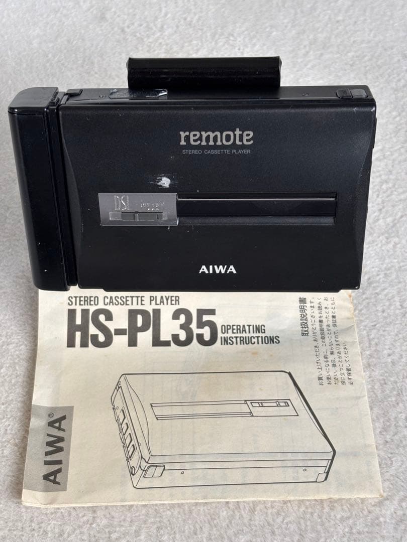 動作品　 AIWA remote HS-PL35 カセットプレイヤー