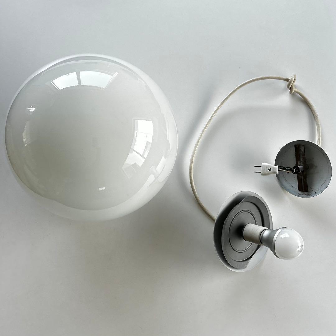 ヴィンテージ 乳白 ガラス ライト 球形 東芝 昭和レトロ ペンダントライト