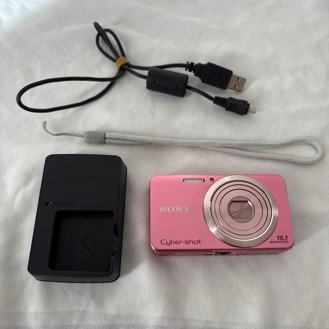 SONY Cyber-Shot ピンク 16.1MPデジカメ　メモリーカード付き