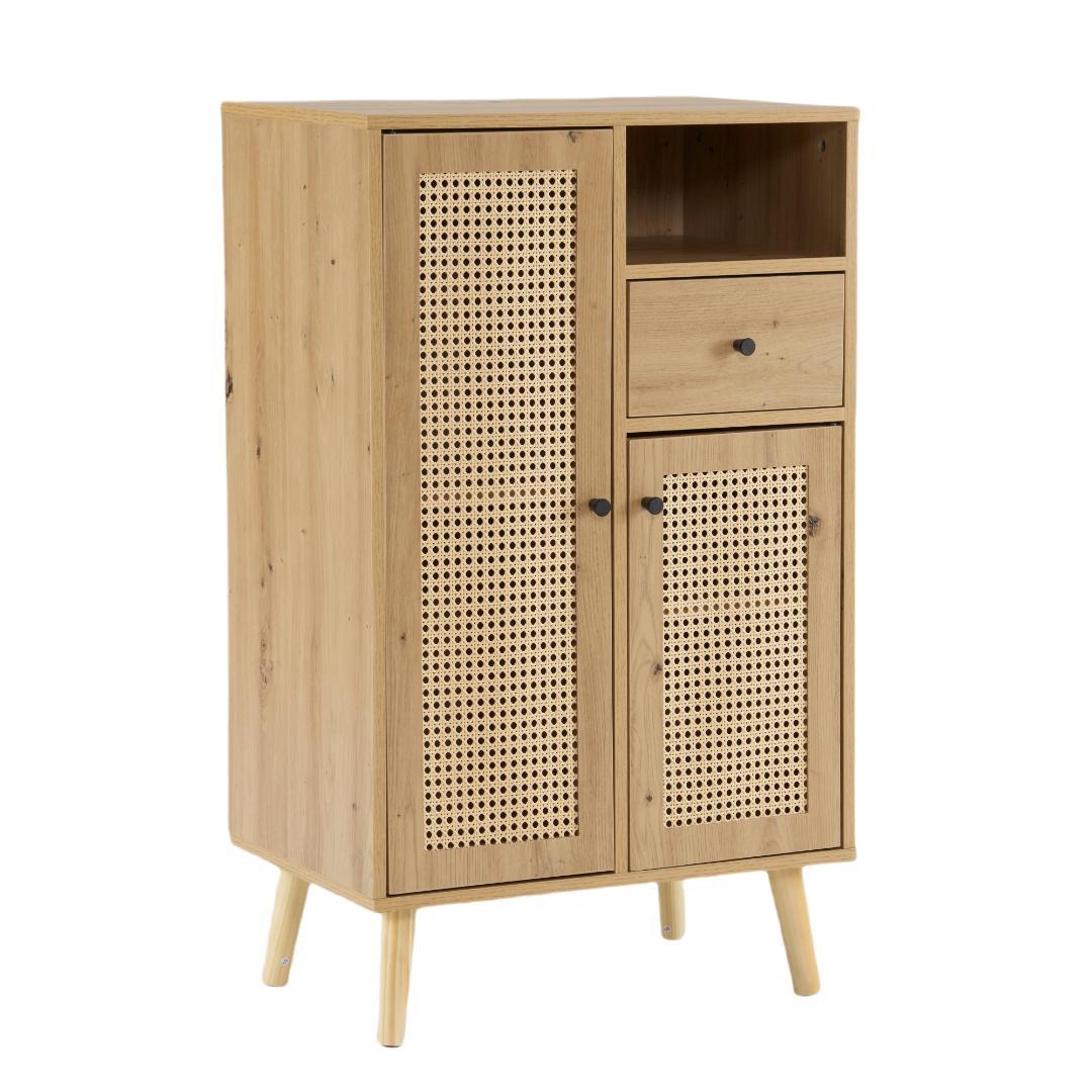 キャビネット サイドボード チェストラタン調 ラタン風 幅60cm 収納棚