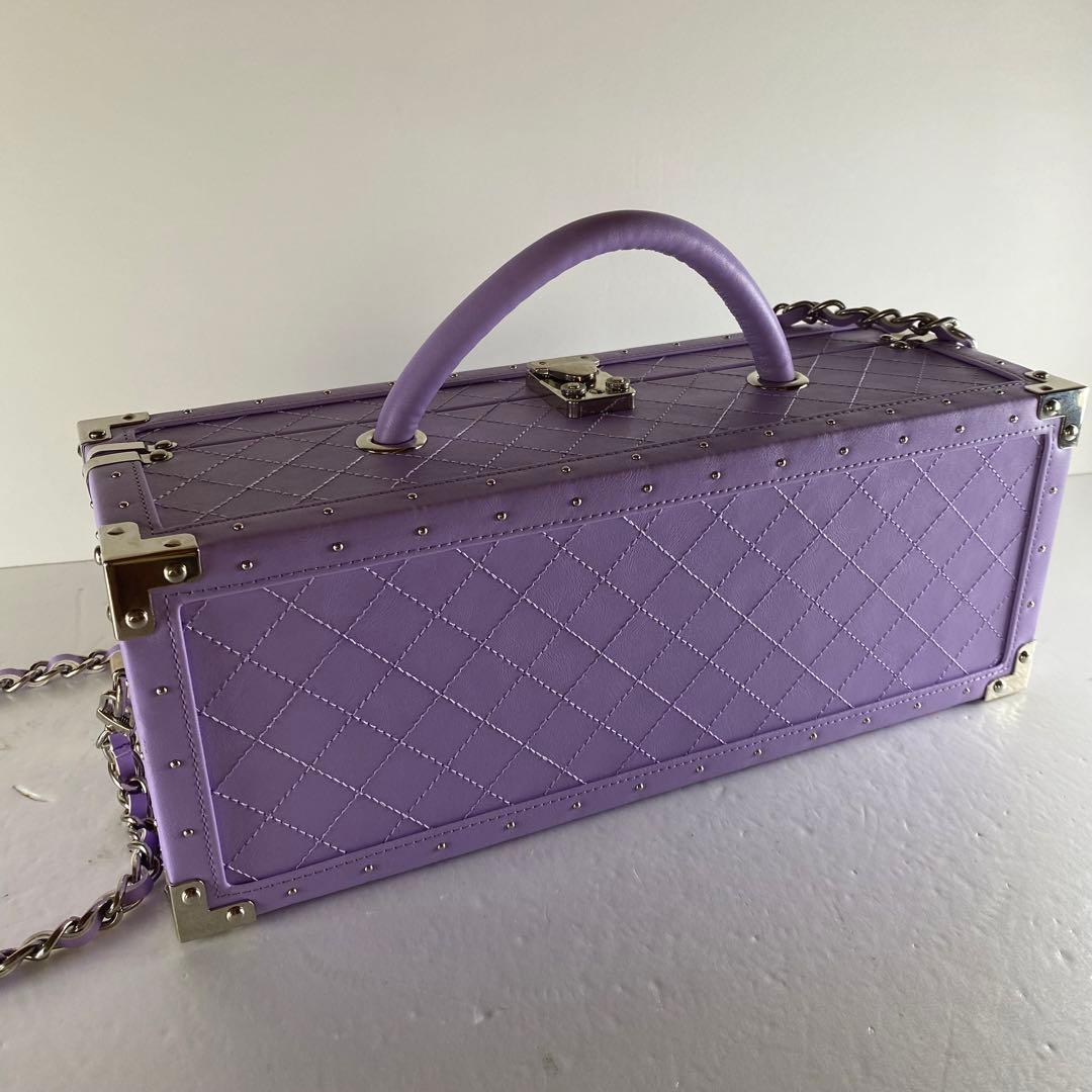 エンジェル　シャンパン　ハロウィン　パープル　空き箱　ケース　箱　レザータイプ