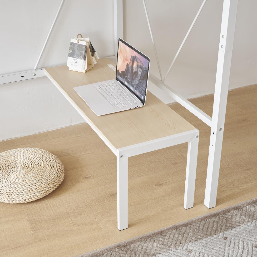 激安！ロフトベッド（S）コンセント付き 子供部屋 スチール 耐震 BLACK