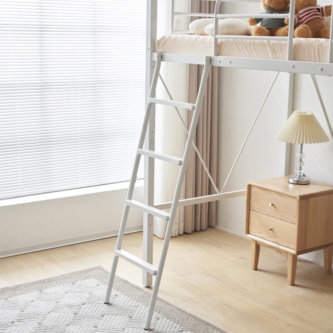 激安！ロフトベッド（S）コンセント付き 子供部屋 スチール 耐震 BLACK