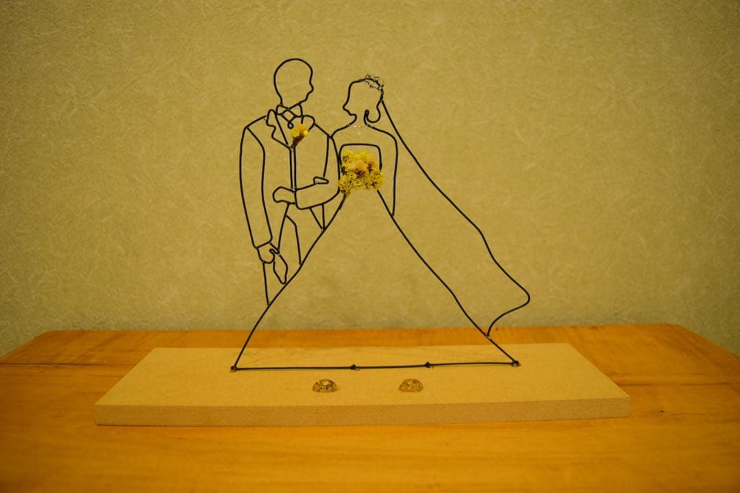 ワイヤークラフト　リングピロー　ウエディング