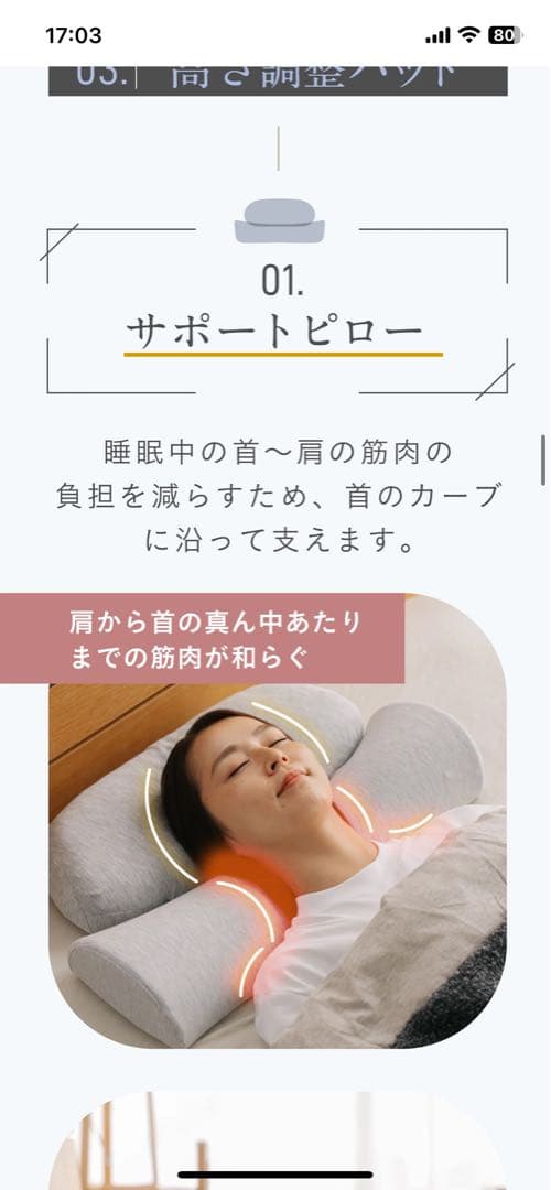 ほっとする枕プラス（正規品）
