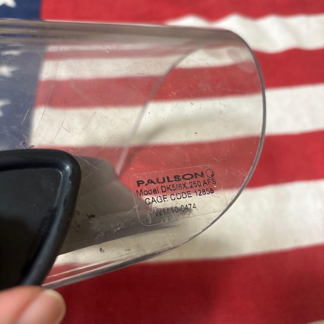 実物PAULSONフェイスシールド米警察装備CAGE CODE12858 B54