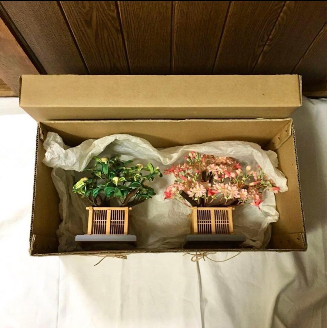 京都島津　雛人形　道具セット　金屏風　雪洞　桜橘　御殿台　三宝　菱餅　花瓶