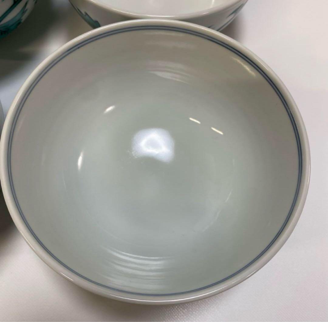 平安　京泉　清水焼 京焼 唐草 丼 どんぶり 小丼 6点セット　鉢　深鉢　丼