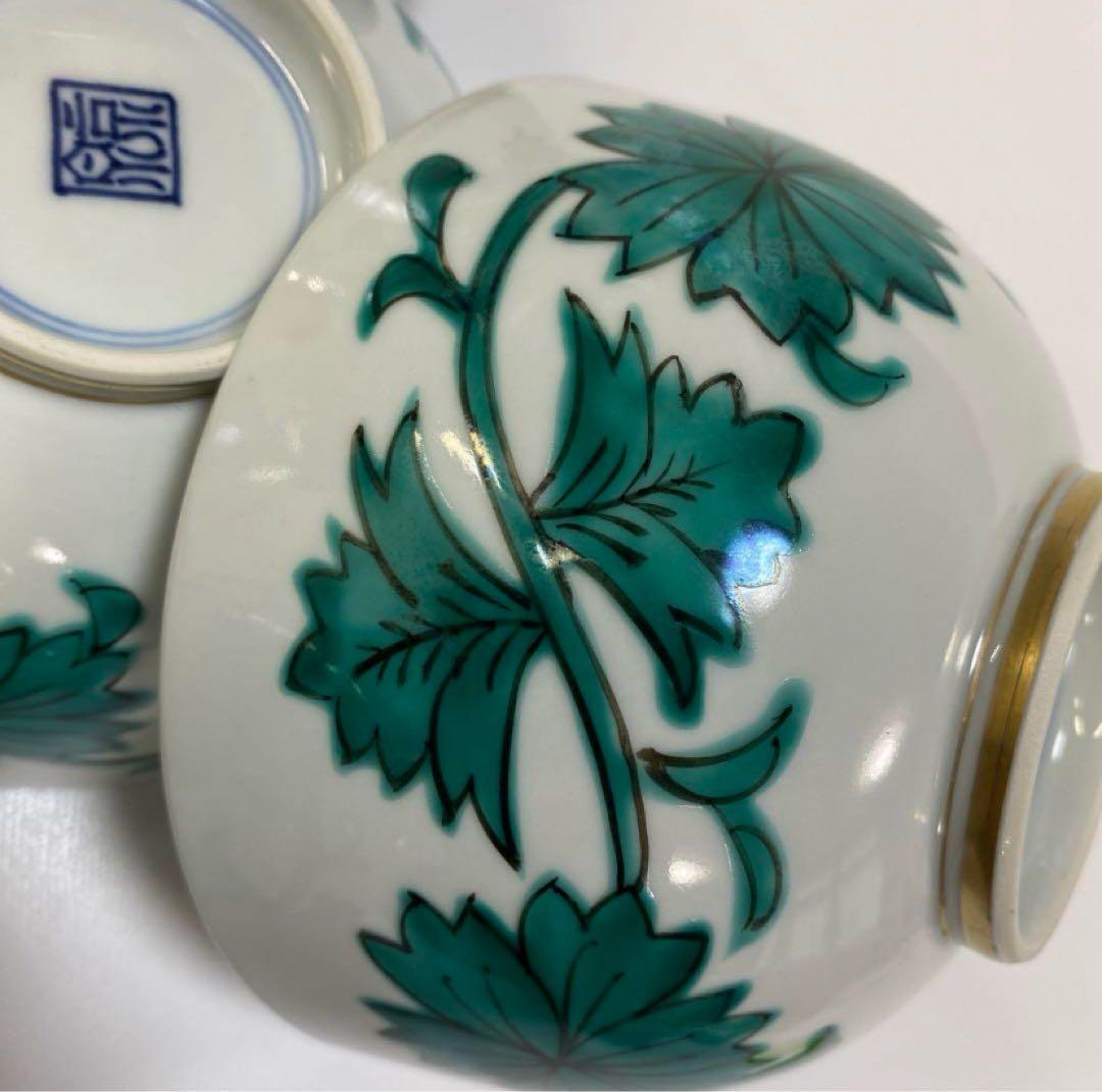 平安　京泉　清水焼 京焼 唐草 丼 どんぶり 小丼 6点セット　鉢　深鉢　丼