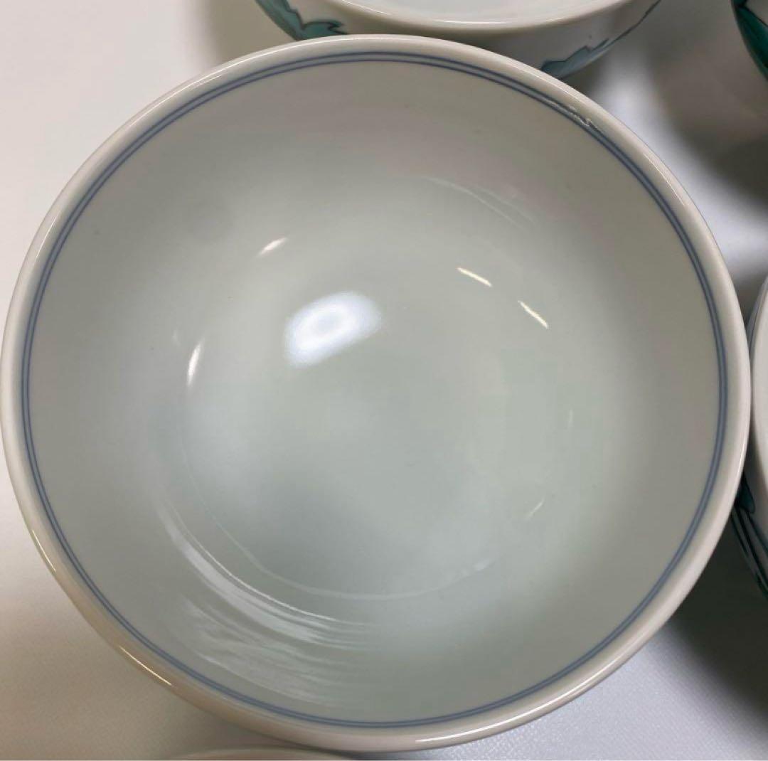 平安　京泉　清水焼 京焼 唐草 丼 どんぶり 小丼 6点セット　鉢　深鉢　丼