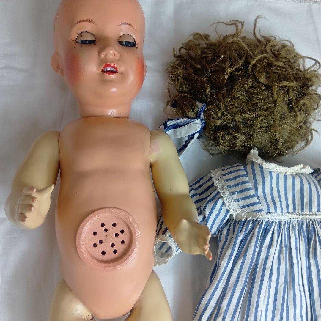 ♥秋の大特価Sale♥お目目が左右に動く可愛いアンティークコンポジションドール♥