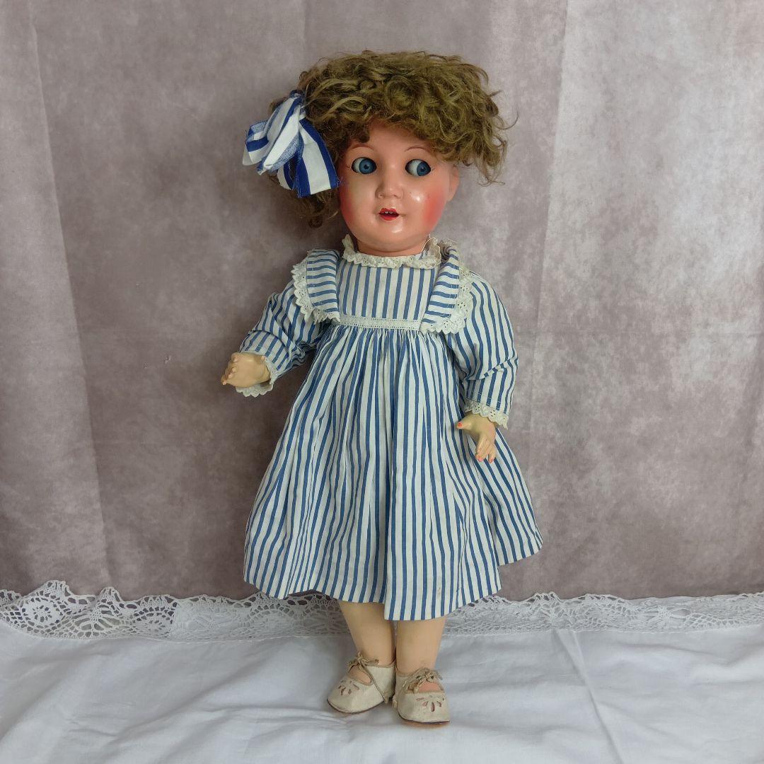 ♥秋の大特価Sale♥お目目が左右に動く可愛いアンティークコンポジションドール♥